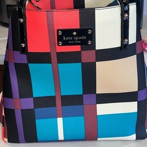 Kate Spade Colorful Checkered Tote